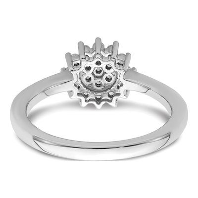 14K White Gold 1/4 ct tw Lab-Grown Diamond Cluster Ring – view 5