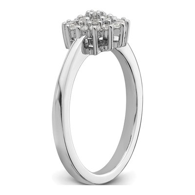 14K White Gold 1/4 ct tw Lab-Grown Diamond Cluster Ring – view 6