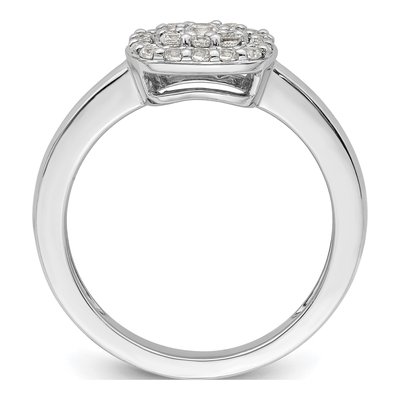 14K White Gold 3/8 ct tw Lab-Grown Diamond Halo Ring – view 2