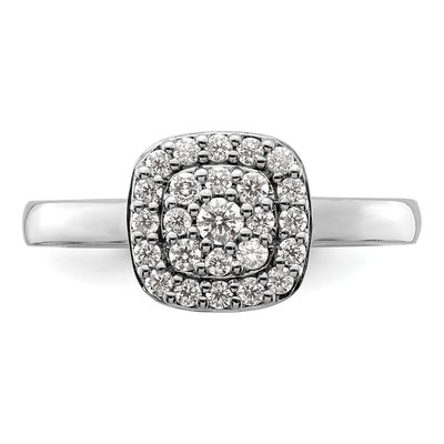 14K White Gold 3/8 ct tw Lab-Grown Diamond Halo Ring – view 4