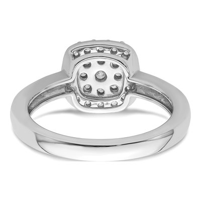 14K White Gold 3/8 ct tw Lab-Grown Diamond Halo Ring – view 5