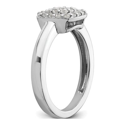 14K White Gold 3/8 ct tw Lab-Grown Diamond Halo Ring – view 6