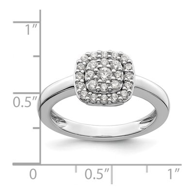 14K White Gold 3/8 ct tw Lab-Grown Diamond Halo Ring – view 7