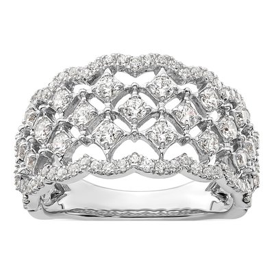 14K White Gold 1 ct tw Lab-Grown Diamond Fashion Ring