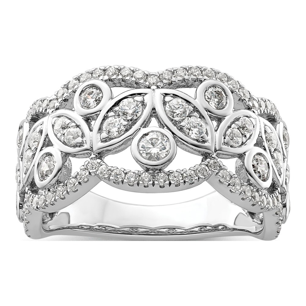 14K White Gold Lab Grown Diamond Fashion Ring, 7/8 ctw