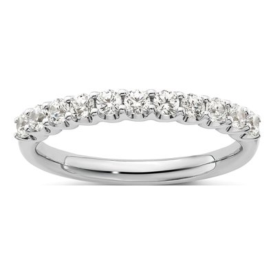 14K White Gold 1/2 ct tw Lab-Grown Diamond Wedding Band