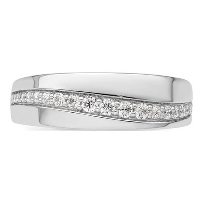 Men's 14K White Gold 3/8 ct tw Lab-Grown Diamond Ring – view 5