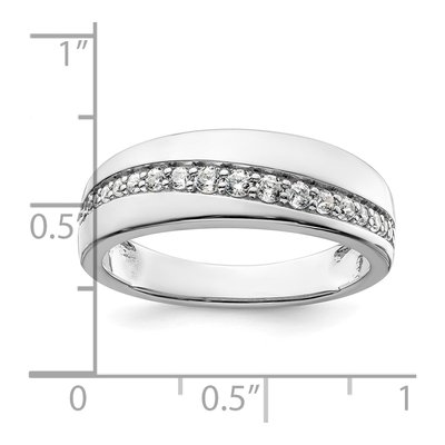 Men's 14K White Gold 3/8 ct tw Lab-Grown Diamond Ring – view 8