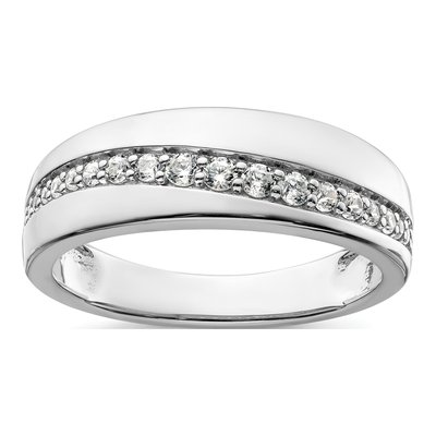 Men's 14K White Gold 3/8 ct tw Lab-Grown Diamond Ring