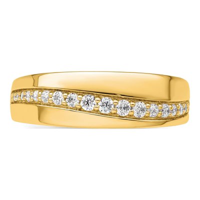 Men's 14K Yellow Gold 3/8 ct tw Lab-Grown Diamond Ring – view 5