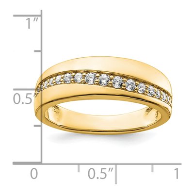 Men's 14K Yellow Gold 3/8 ct tw Lab-Grown Diamond Ring – view 8