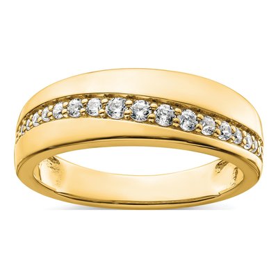 Men's 14K Yellow Gold 3/8 ct tw Lab-Grown Diamond Ring