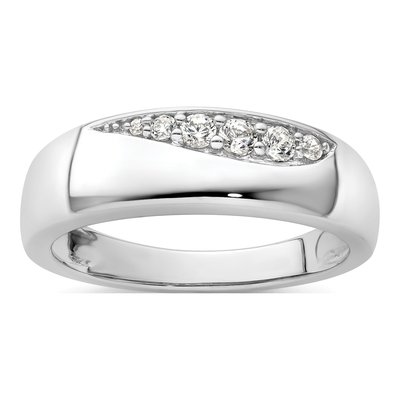 Men's 14K White Gold 1/4 ct tw Lab-Grown Diamond Ring