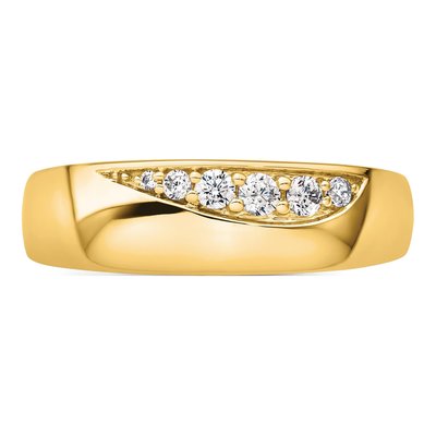 Men's 14K Yellow Gold 1/4 ct tw Lab-Grown Diamond Ring – view 4