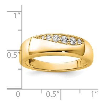 Men's 14K Yellow Gold 1/4 ct tw Lab-Grown Diamond Ring – view 7