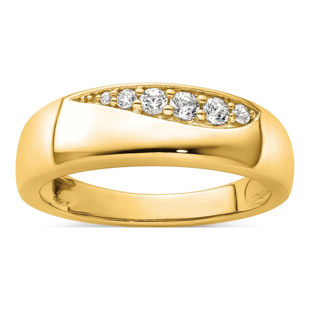 Men's 14K Yellow Gold 1/4 ct tw Lab-Grown Diamond Ring