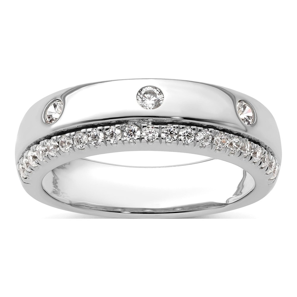 Men's 14K White Gold 1/2 ct tw Lab-Grown Diamond Ring
