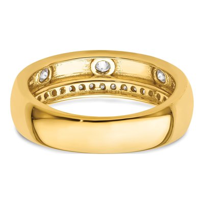 Men's 14K Yellow Gold 1/2 ct tw Lab-Grown Diamond Ring – view 6