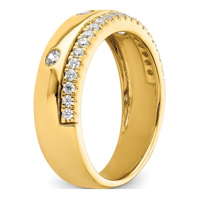 Men's 14K Yellow Gold 1/2 ct tw Lab-Grown Diamond Ring – view 7
