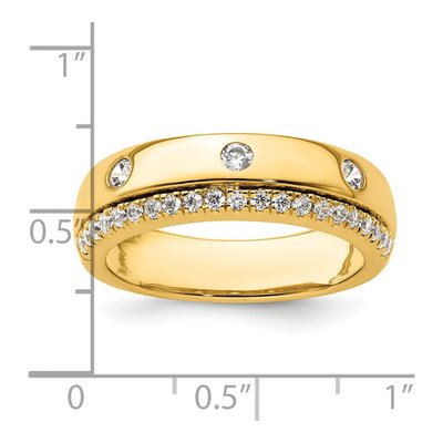 Men's 14K Yellow Gold 1/2 ct tw Lab-Grown Diamond Ring – view 8
