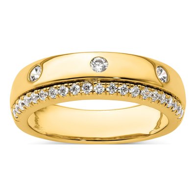 Men's 14K Yellow Gold 1/2 ct tw Lab-Grown Diamond Ring