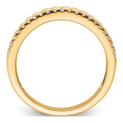 14K Yellow Gold 1/3 ct tw Diamond 3-Row Ring – view 3