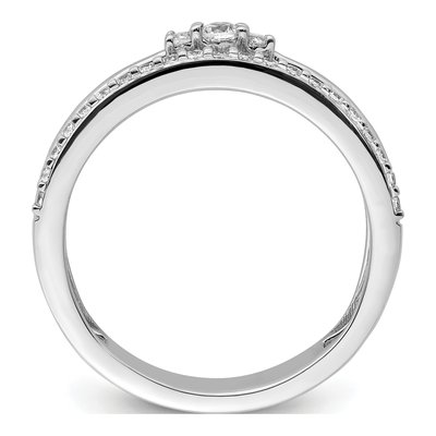 14K White Gold 1/4 ct tw Diamond Double Ring – view 3