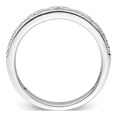 14K White Gold 1/6 ct tw Diamond Double Ring – view 3