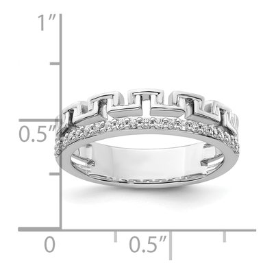 14K White Gold 1/6 ct tw Diamond Double Ring – view 6