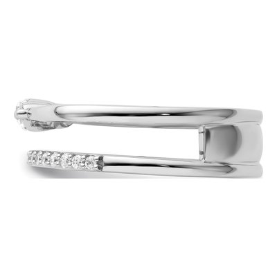 14K White Gold 3/8 ct tw Diamond Double Fashion Ring – view 4