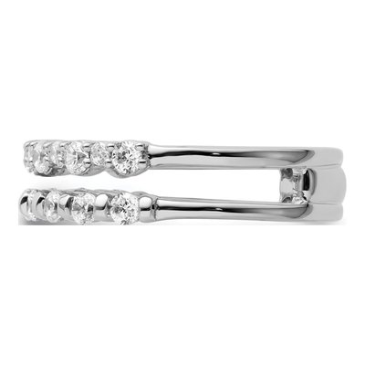 14K White Gold 3/4 ct tw Diamond Double Ring – view 4