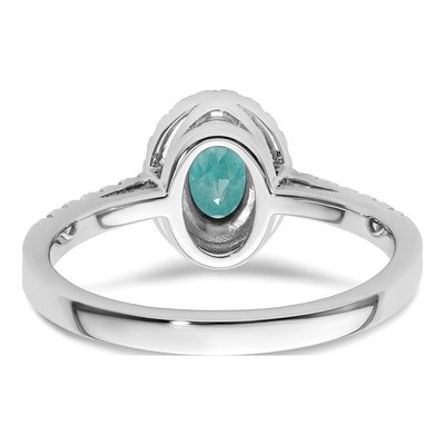 14K White Gold 1/5 ct tw Lab-Created Paraiba & Lab-Grown Diamond Pure Serenity Ring – view 5