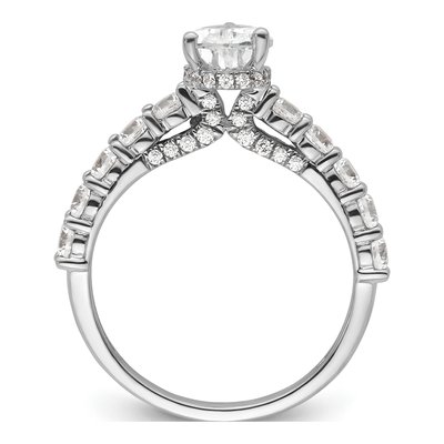 14K White Gold 2ct Lab Grown Diamond Pear Ring – view 3
