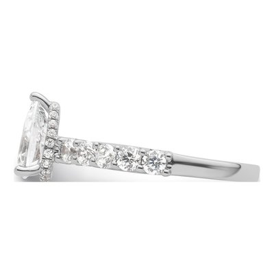 14K White Gold 2ct Lab Grown Diamond Pear Ring – view 4