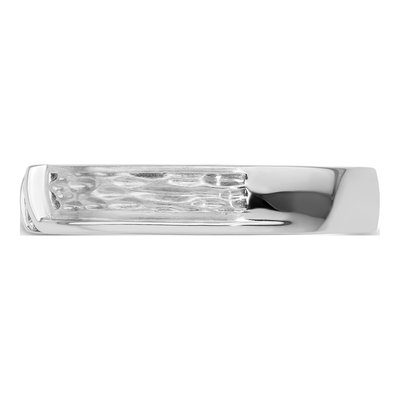 Men's 14K White Gold 1/10 ct tw Diamond Hammered Wedding Band – view 3