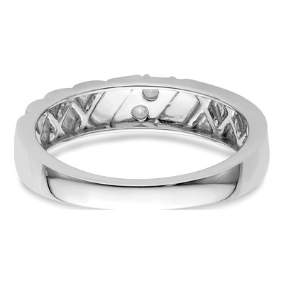 Men's 14K White Gold 1/10 ct tw Diamond Woven Wedding Band – view 5