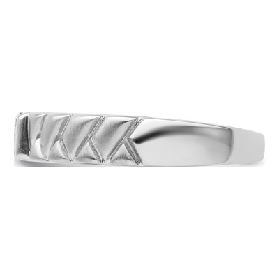 Men's 14K White Gold 1/10 ct tw Diamond Woven Wedding Band – view 3