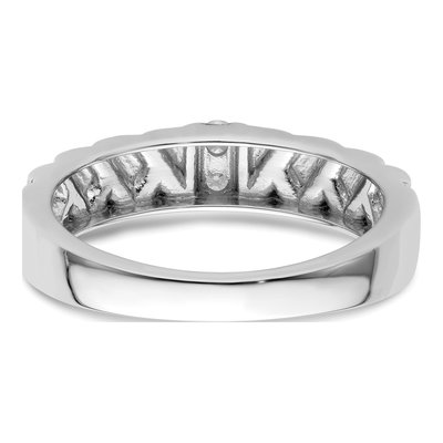 Men's 14K White Gold 1/10 ct tw Diamond Woven Wedding Band – view 5
