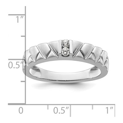 Men's 14K White Gold 1/10 ct tw Diamond Woven Wedding Band – view 7