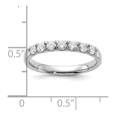 14K White Gold 1/2 ct tw Lab-Grown Diamond Seven Wedding Band – view 8