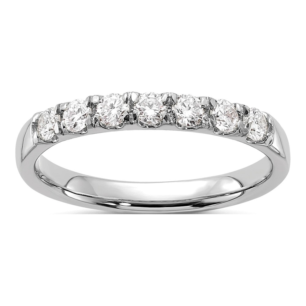 14K White Gold 1/2 ct tw Lab-Grown Diamond Seven Wedding Band