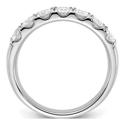 14K White Gold 1 ct tw Lab-Grown Diamond 7-Stone Wedding Band – view 2