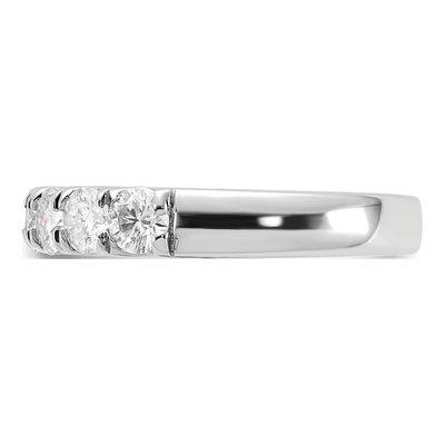 14K White Gold 1 ct tw Lab-Grown Diamond 7-Stone Wedding Band – view 3