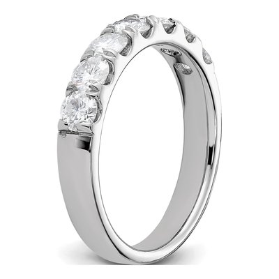 14K White Gold 1 ct tw Lab-Grown Diamond 7-Stone Wedding Band – view 6