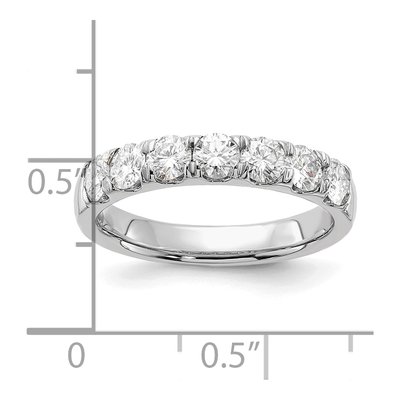 14K White Gold 1 ct tw Lab-Grown Diamond 7-Stone Wedding Band – view 7