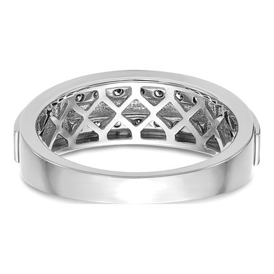 Men's 10K White Gold 1/5 ct tw Lab-Grown Diamond Double Row Ring – view 6