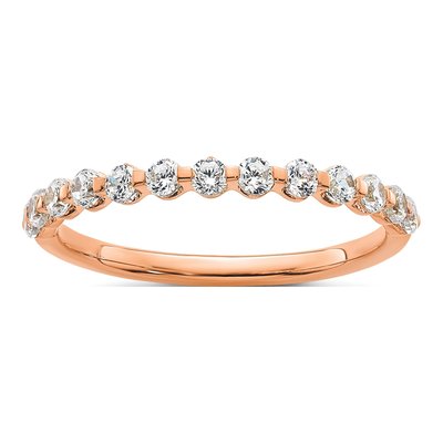14K Rose Gold 1/2 ct tw Lab-Grown Diamond Wedding Ring