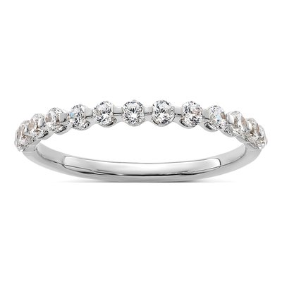 14K White Gold 1/2 ct tw Lab-Grown Diamond Wedding Ring