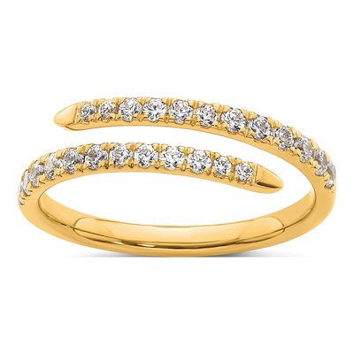 14K Yellow Gold 3/8 ct tw Lab-Grown Diamond Fashion Ring