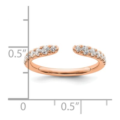 14K Rose Gold 3/8 ct tw Lab-Grown Diamond Ring – view 8